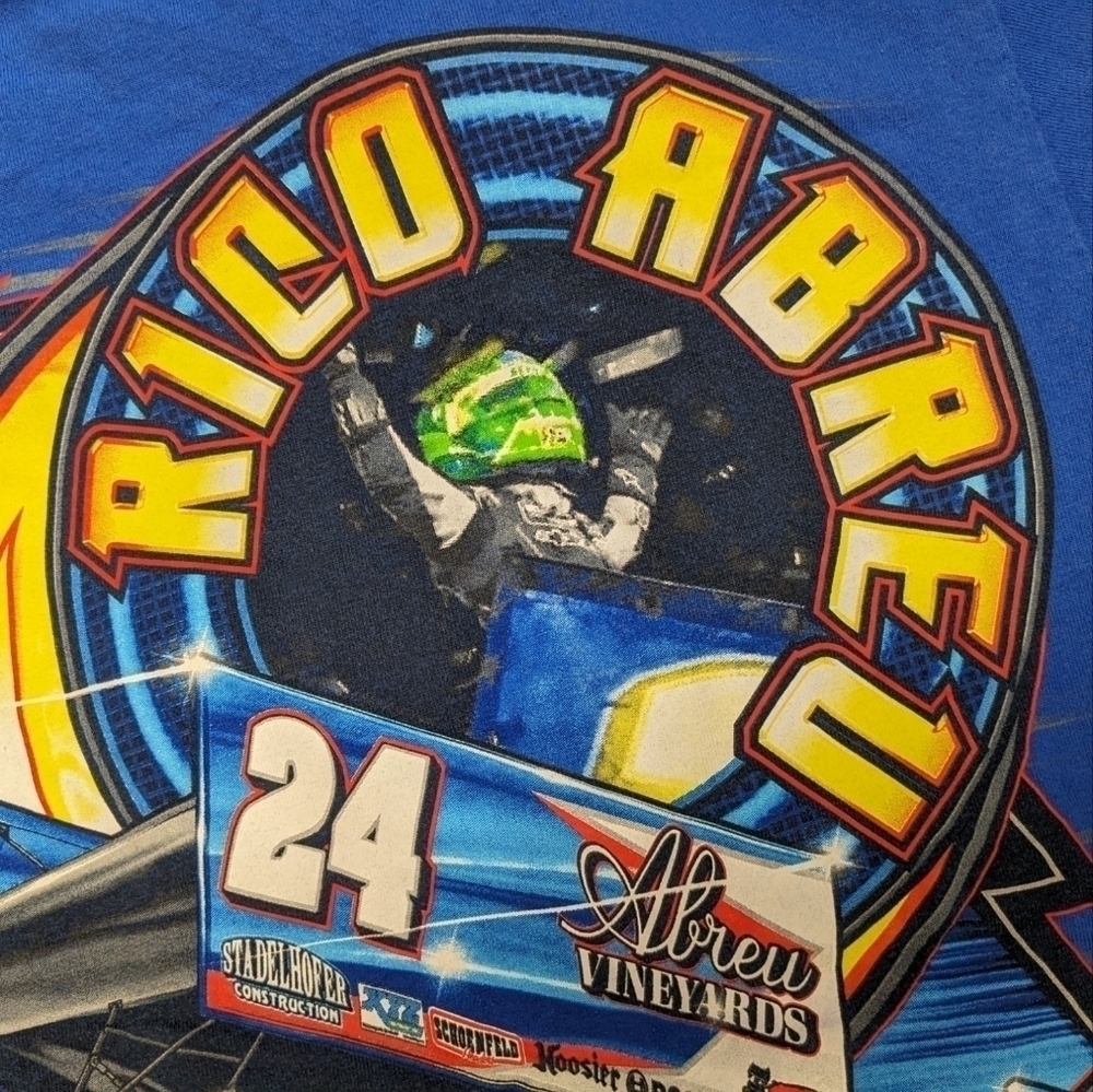 Rico Abreu Men's Shirt Small Driver Racecar Race Sprint Car Fan Midget Winner - Picture 5 of 6